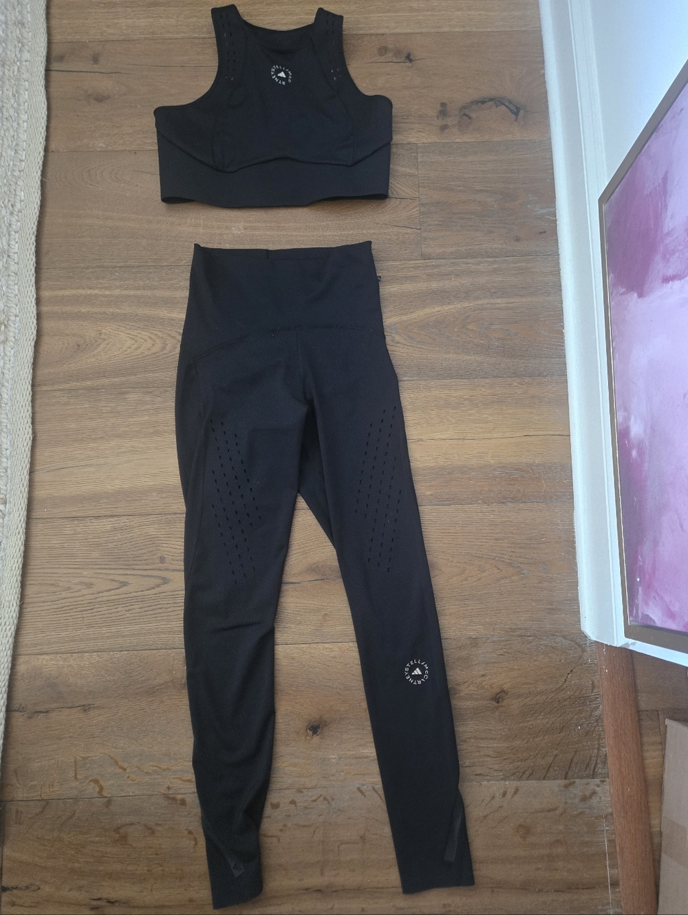 Adidas by Stella McCartney Black Performance Sports Bra & Leggings Set